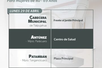 Realizará SSM mastografías gratuitas en 5 municipios de Michoacán
