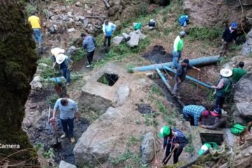 Desazolvaron el ojo de agua, llamado, El Pilón