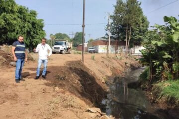90% el avance de limpieza y desazolve de canales, Herminio Loya Sosa en su supervisión de campo