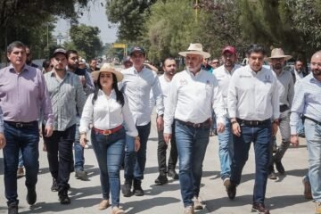 Bedolla y Gladyz Butanda revisan avances en obra de Paseo de la Revolución, en Uruapan