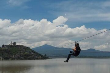 ¿Eres fanático de la adrenalina? Tienes que conocer la tirolesa de la isla de Janitzio