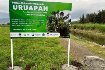 Colocan señalética en el Parque Urbano Ecológico de Uruapan 