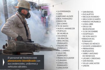 Inicia SSM trabajos de fumigación contra el dengue en Morelia