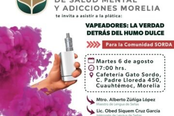 En Lengua de Señas Mexicana, SSM alertará los riesgos del vapeo