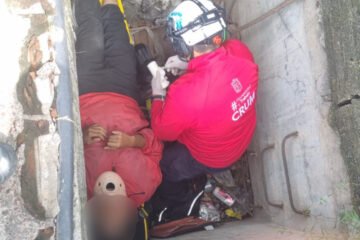 Atiende CRUM a hombre lesionado en hecho de tránsito