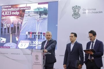 Bedolla propone a Sheinbaum autopista de la agroexportación Uruapan-Zamora