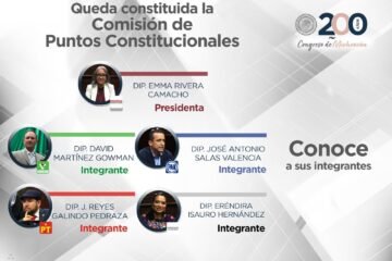 Integran diputados la Comisión de Puntos Constitucionales de la 76 Legislatura