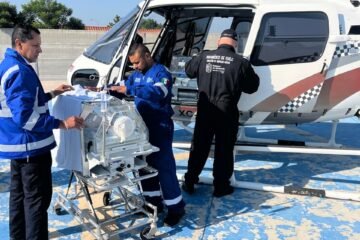 Traslada SSM vía aérea a recién nacido de Apatzingán a Ciudad de México