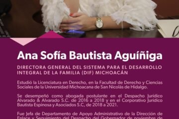 Nombra Bedolla a Sofía Bautista como nueva directora del DIF Michoacán