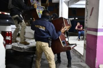 Fiscalía General asegura 37 máquinas tragamonedas durante tres cateos realizados en distintos puntos de Morelia