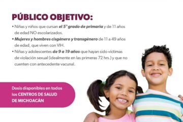 SSM vacuna contra el VPH a niñas y niños durante Semana Nacional de Vacunación