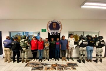 Siete detenidos y 10 armas aseguradas en Huaniqueo: SSP