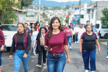 Gaby Molina realiza jornadas de afiliación a Morena en colonias de Morelia