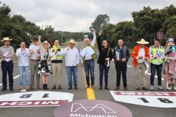 Rehabilitación carretera Uruapan-San Juan Nuevo-Tancítaro-Copetiro fortalece economía regional: Bedolla