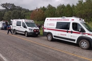 SSM atiende lesionados en accidente de autobús en carretera Zacapu-Quiroga