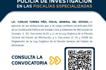 Lanza FGE convocatoria a concurso para ocupar Direcciones de Policía de Investigación en 15 Fiscalías Especializadas