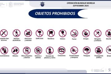 ¡Atención! Estos son los objetos que no podrás ingresar a las fiestas patrias en Morelia: SSP
