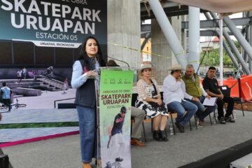 Gladyz Butanda continúa construyendo obras complementarias del teleférico en Uruapan