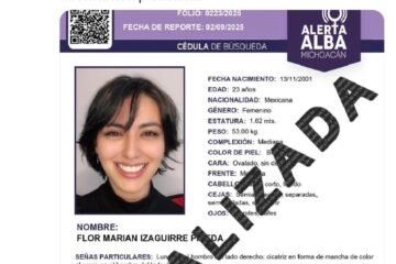Desactiva FGE protocolo de búsqueda, tras ser localizada joven reportada como desaparecida en Uruapan