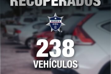 Durante agosto, 238 vehículos recuperados: SSP