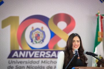 Giulianna Bugarini destaca que la UMSNH llega a sus 108 años con una reforma que le da certeza y futuro