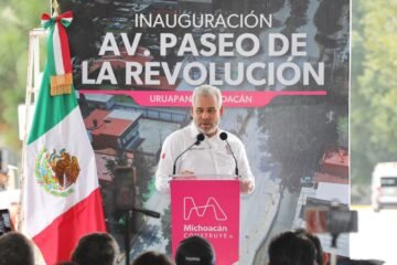 Inaugura Bedolla segunda etapa de avenida Paseo de la Revolución en Uruapan