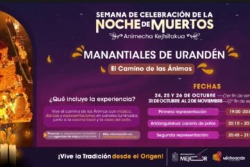 Urandén da inicio a la celebración de Noche de Muertos con la mágica iluminación de sus canales