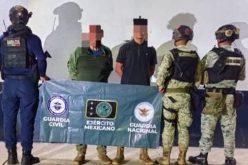 Dos hombres y armas aseguradas en Apatzingán: SSP