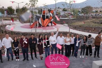 Bedolla inaugura macroglorieta de Villas del Pedregal, un espacio para la convivencia al poniente de Morelia