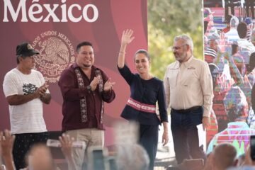 El gobernador Alfredo Ramírez Bedolla acompañó a la presidenta Claudia Sheinbaum en Lázaro Cárdenas para presentar los avances del Plan Michoacán por la Paz y la Justicia