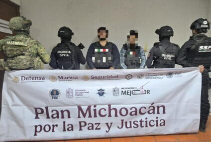 SSP detiene en Morelia a dos presuntos integrantes de una célula delictiva