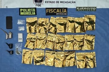 Fiscalía General catea inmueble, asegura droga y detiene a una persona, en Morelia