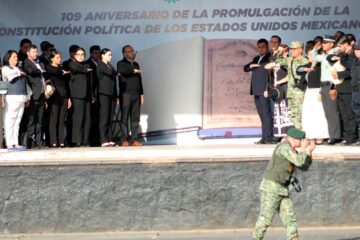 Ejército y GN, conmemoran 109 años de la Constitución
