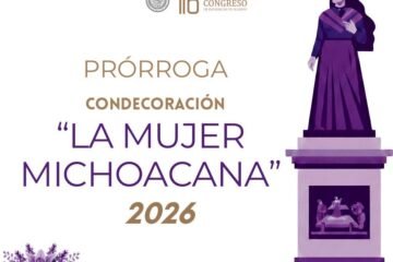 Congreso extiende hasta el 1° de marzo registro para la Condecoración “La Mujer Michoacana 2026”
