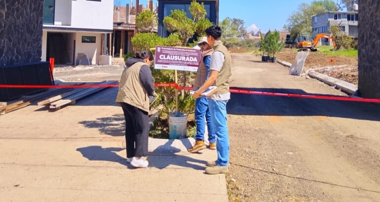 Proam clausura fraccionamiento en Tenencia Morelos Proam clausura fraccionamiento en Tenencia Morelos