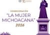 Emite Congreso del Estado convocatoria oficial para la Condecoración “La Mujer Michoacana” 2026 Emite Congreso del Estado convocatoria oficial para la Condecoración “La Mujer Michoacana” 2026