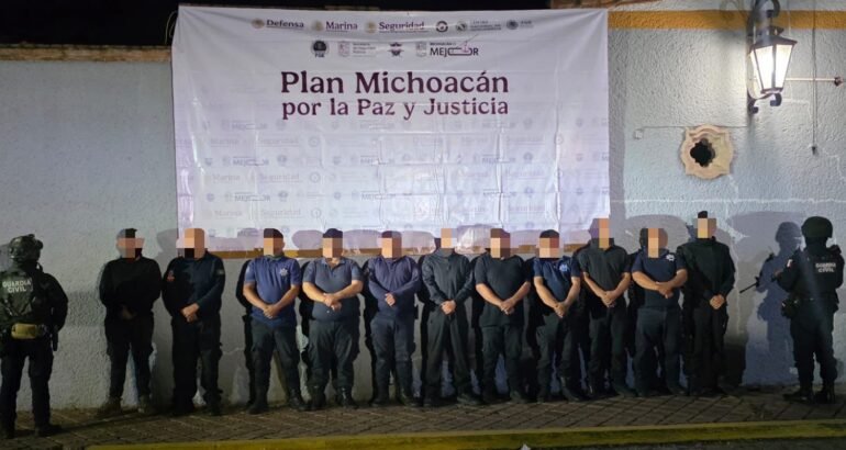 Detenidos 11 policías municipales de Ecuandureo relacionados con presuntas actividades delictivas
