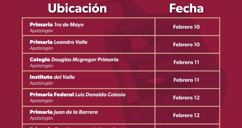 Refuerza SSM vacunación contra sarampión en Apatzingán, Uruapan, Nahuatzen y Los Reyes