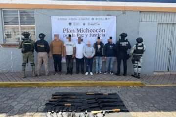 SSP y Defensa detienen a 6 personas y aseguran 10 armas en Morelia