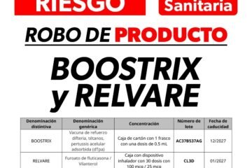 Alerta por comercialización de medicamentos robados de la empresa GlaxoSmithKline México