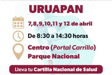 ¡Vacúnate mientras visitas el Tianguis Artesanal de Uruapan! SSM habilita 5 módulos