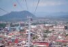 Creadores de contenido realizan viaje de prueba en el teleférico