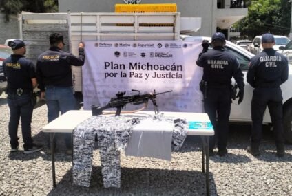 Guardianes del Camino aseguran a 2 hombres con droga, cartuchos y arma calibre .50