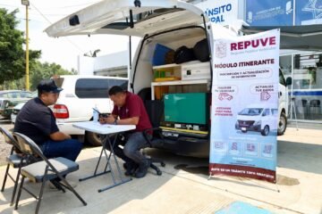 Instalan módulo temporal del REPUVE en Uruapan para registro vehicular gratuito