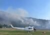 Helibalde suma 14 mil litros de agua para sofocar incendio forestal en Pátzcuaro: Bedolla