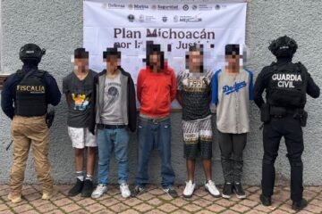 SSP brinda apoyo a FGE en cateo de inmueble en Morelia; hay 5 hombres detenidos
