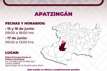 Últimos días para el Registro Público Vehicular gratuito en Apatzingán