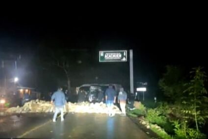 Nuevo bloqueo carretero en la Cañada de Once Pueblos