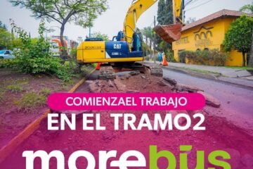 Inicia construcción del carril confinado del Morebús