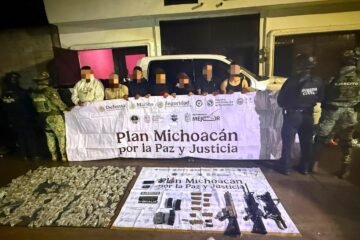SSP y Defensa desarticulan célula delictiva en Huaniqueo; fueron detenidas 7 personas